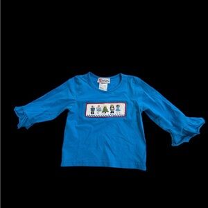 Chick and Chap, nutcracker smocked  shirt 12m